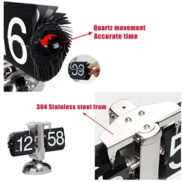 KENJIEY Retro Flip Clock for Home Office Décor