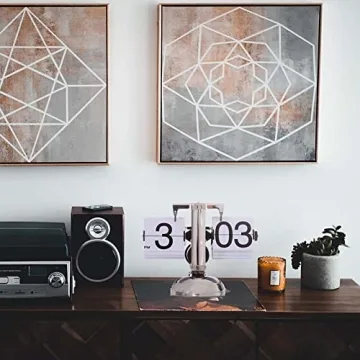 KENJIEY Retro Flip Clock for Home Office Décor
