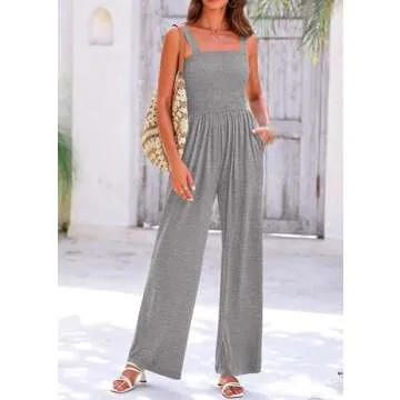 KIRUNDO Womens Jumpsuit - Summer Casual Chic Style