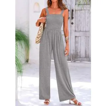 KIRUNDO Womens Jumpsuit - Summer Casual Chic Style