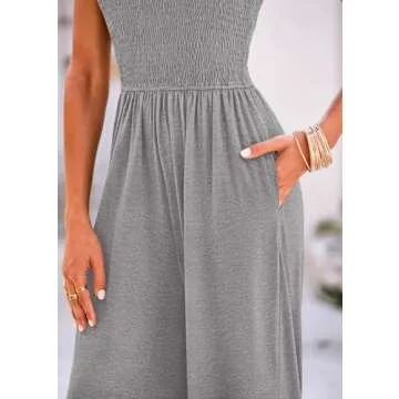 KIRUNDO Womens Jumpsuit - Summer Casual Chic Style