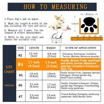 YAODHAOD Dog Shoes for Small Dogs, Anti-Slip Dogs Boots & Paw Protector for Winter Snowy Day, Summer Hot Pavement Dog Booties with Reflective Straps, Cat Dog Shoe for Indoor Hardfloors (Pink, 4)