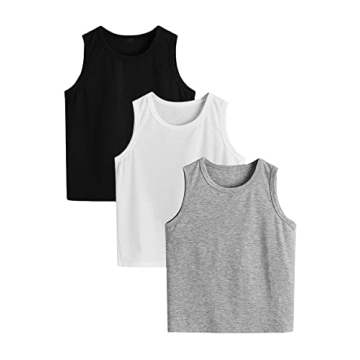 Floerns Boys' 3-Pack Sleeveless Tank Tops - Comfortable & Stylish Summer Wear