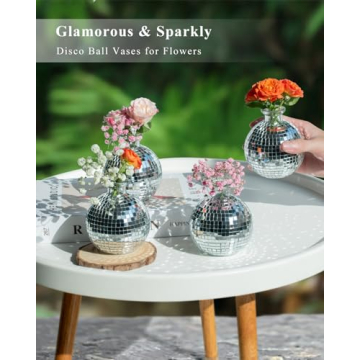 Stunning RGBDOT Disco Ball Vase Set for Centerpieces
