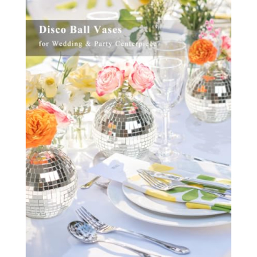 Stunning RGBDOT Disco Ball Vase Set for Centerpieces