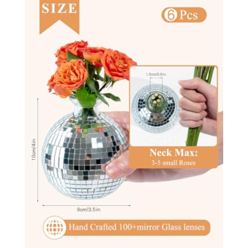 Stunning RGBDOT Disco Ball Vase Set for Centerpieces