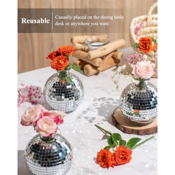 Stunning RGBDOT Disco Ball Vase Set for Centerpieces