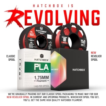 HATCHBOX 1.75mm Cool Gray PLA Filament 1 KG Spool 3D Printing