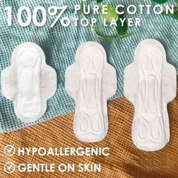 L. Ultra Thin Period Pads, Cotton, 96 Count for Women