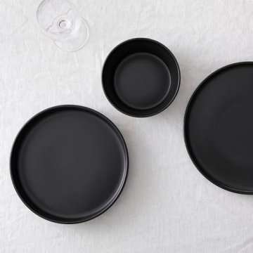 Stone Lain Celina 12-Piece Dinnerware Set in Black
