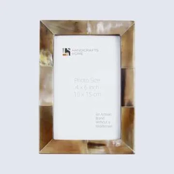 Handicrafts Home 4x6 Picture Frames - Vintage Style Wall Hanging & Desk Decor – Farmhouse Photo Fr...