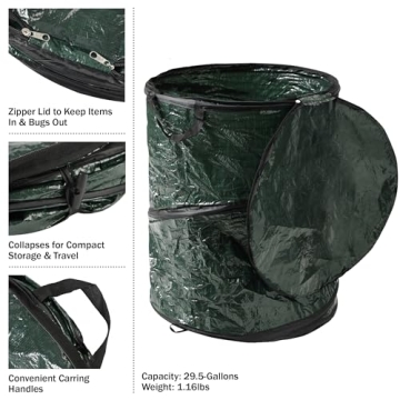29.5-Gallon Collapsible Trash Can for Outdoor Activities