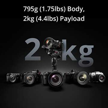 DJI RS 3 Mini, 3-Axis Gimbal Stabilizer for Cameras Canon/Sony/Panasonic/Nikon/Fujifilm, 2 kg (4.4 l...