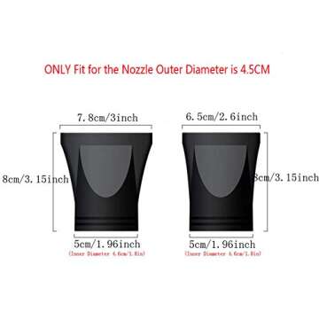 2PCS (Not Universal) Black Plastic Salon Replacement Hair Dryer Drying Concentrator Hair Styling Too...