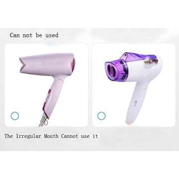 2PCS (Not Universal) Black Plastic Salon Replacement Hair Dryer Drying Concentrator Hair Styling Tool Hood Cover ONLY Fit for the Nozzle Outer Diameter is 4.5CM