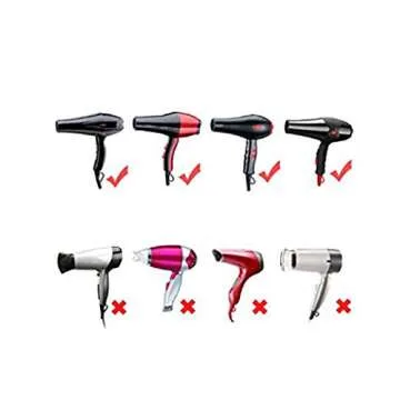 2PCS (Not Universal) Black Plastic Salon Replacement Hair Dryer Drying Concentrator Hair Styling Tool Hood Cover ONLY Fit for the Nozzle Outer Diameter is 4.5CM