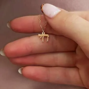 Tooliks - Rose Gold Chai Necklace for Women - Designer Handmade Jewish Jewelry Protection Charm - 16 inch + 2 inch extending chain (rose gold)