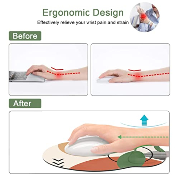 MeMling Ergonomic Mouse Pad with Wrist Support and Non-Slip Base