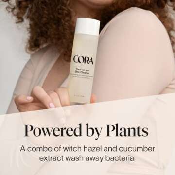 Cora Menstrual Cup and Disc Cleanse with Natural Stain-Fighting Ingredients | pH Balanced Without Dyes, Fragrances, Drying Sulfates or Parabens