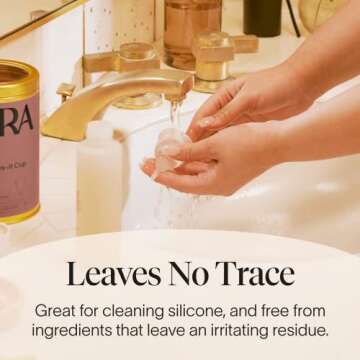 Cora Menstrual Cup and Disc Cleanse with Natural Stain-Fighting Ingredients | pH Balanced Without Dyes, Fragrances, Drying Sulfates or Parabens