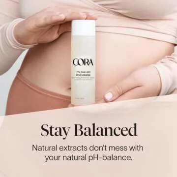 Cora Menstrual Cup and Disc Cleanse with Natural Stain-Fighting Ingredients | pH Balanced Without Dyes, Fragrances, Drying Sulfates or Parabens