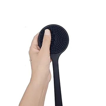 DNC Back Scrubber Soft Silicone Bath Body Brush Long Handle