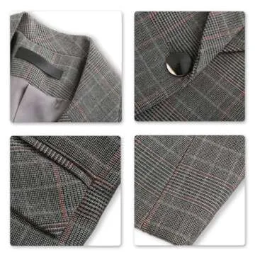 YUNCLOS Women's Stylish Plaid Suit Set Perfect for Any Occasion