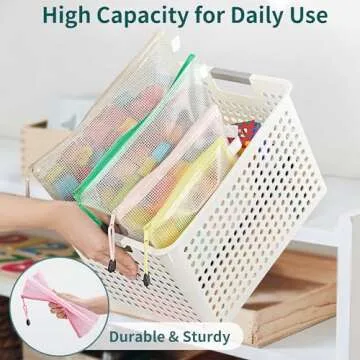 JARLINK 34pcs Mesh Zipper Pouch, Includes 18pcs 8 Sizes Zipper Bags and 16pcs 8 Sizes Multipurpose Travel Bags for Office, School, Board Game, Puzzles, Cosmetics, Travel Accessories, and Home Organize