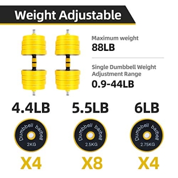 Versatile 2-in-1 Dumbbell Barbell Weight Adjustable Set