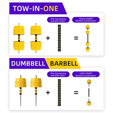 Versatile 2-in-1 Dumbbell Barbell Weight Adjustable Set