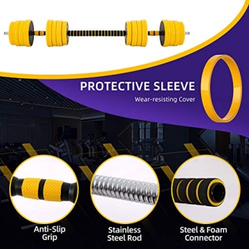 Versatile 2-in-1 Dumbbell Barbell Weight Adjustable Set