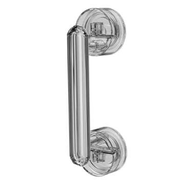 Shower Handles for Elderly Suction, 20.7cm/8.15inch Clear Suction Grab Bars for Shower, Strong Hold ...