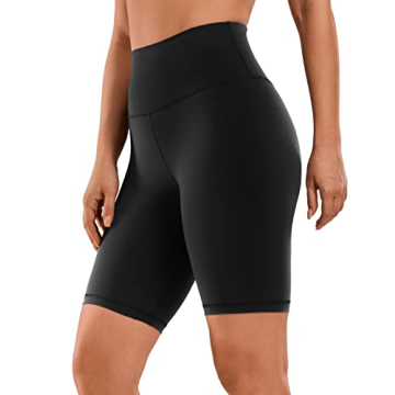 CRZ YOGA Women's Naked Feeling Biker Shorts - High Waisted 8" Gym Shorts