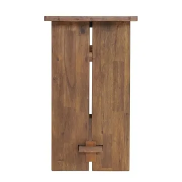Bethel Acacia Wood Console Table with Dual Shelf Storage