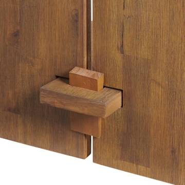 Bethel Acacia Wood Console Table with Dual Shelf Storage