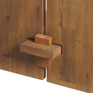 Bethel Acacia Wood Console Table with Dual Shelf Storage