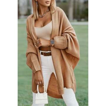 Miladusa Trendy Oversized Cardigan - Stylish Warmth