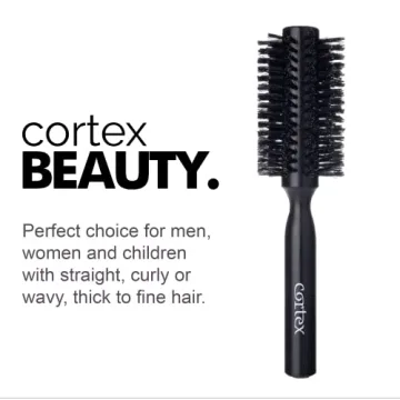 Cortex Professional Black Round Hair Brush for All Hair Types