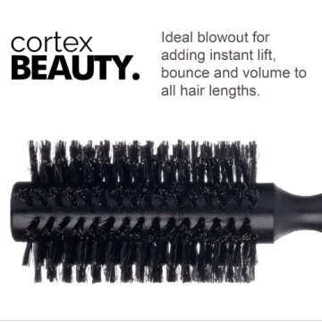 Cortex Professional Black Round Hair Brush for All Hair Types