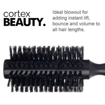 Cortex Professional Black Round Hair Brush for All Hair Types