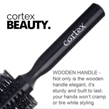 Cortex Professional Black Round Hair Brush for All Hair Types