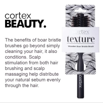 Cortex Professional Black Round Hair Brush for All Hair Types