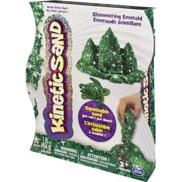 Kinetic Sand, 1Lb Shimmering Emerald Green Magic Sand for Ages 3 & Up