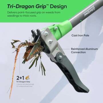 Grootpow WP5 Stand Up Weeder Tool for Effortless Gardening