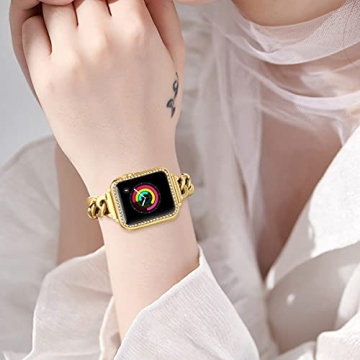 Gold Chain Link Stainless Steel Apple Watch Band