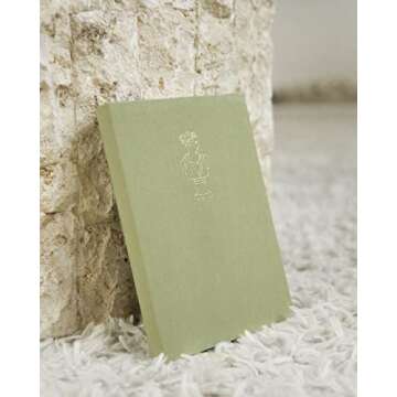 Manor of Sage Bullet Dotted Journal - A5 Dot Grid Notebook with Premium Extra Thick 160GSM Paper (Bleed-proof), Inner Pocket, 2 Bookmarks, Elastic Closure - Linen Hardcover in Sage Green