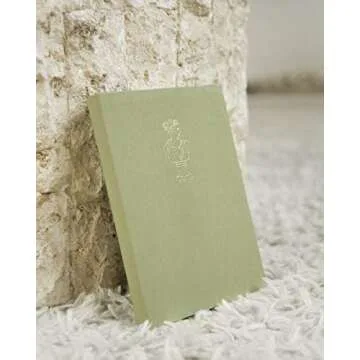 Manor of Sage Bullet Dotted Journal - A5 Dot Grid Notebook with Premium Extra Thick 160GSM Paper (Bleed-proof), Inner Pocket, 2 Bookmarks, Elastic Closure - Linen Hardcover in Sage Green