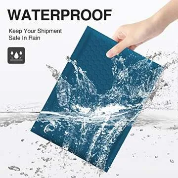 UCGOU Bubble Mailers 4x8 Inch Navy Blue 50 Pack Poly Padded Envelopes Small Business Mailing Packages Opaque Self Seal Adhesive Waterproof Boutique Shipping Bags for Jewelry Makeup Supplies #000