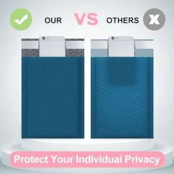 UCGOU Bubble Mailers 4x8 Inch Navy Blue 50 Pack Poly Padded Envelopes Small Business Mailing Packages Opaque Self Seal Adhesive Waterproof Boutique Shipping Bags for Jewelry Makeup Supplies #000