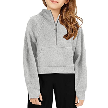 Doshoop Girls Fleece Zip Up Hoodie for Active Wear